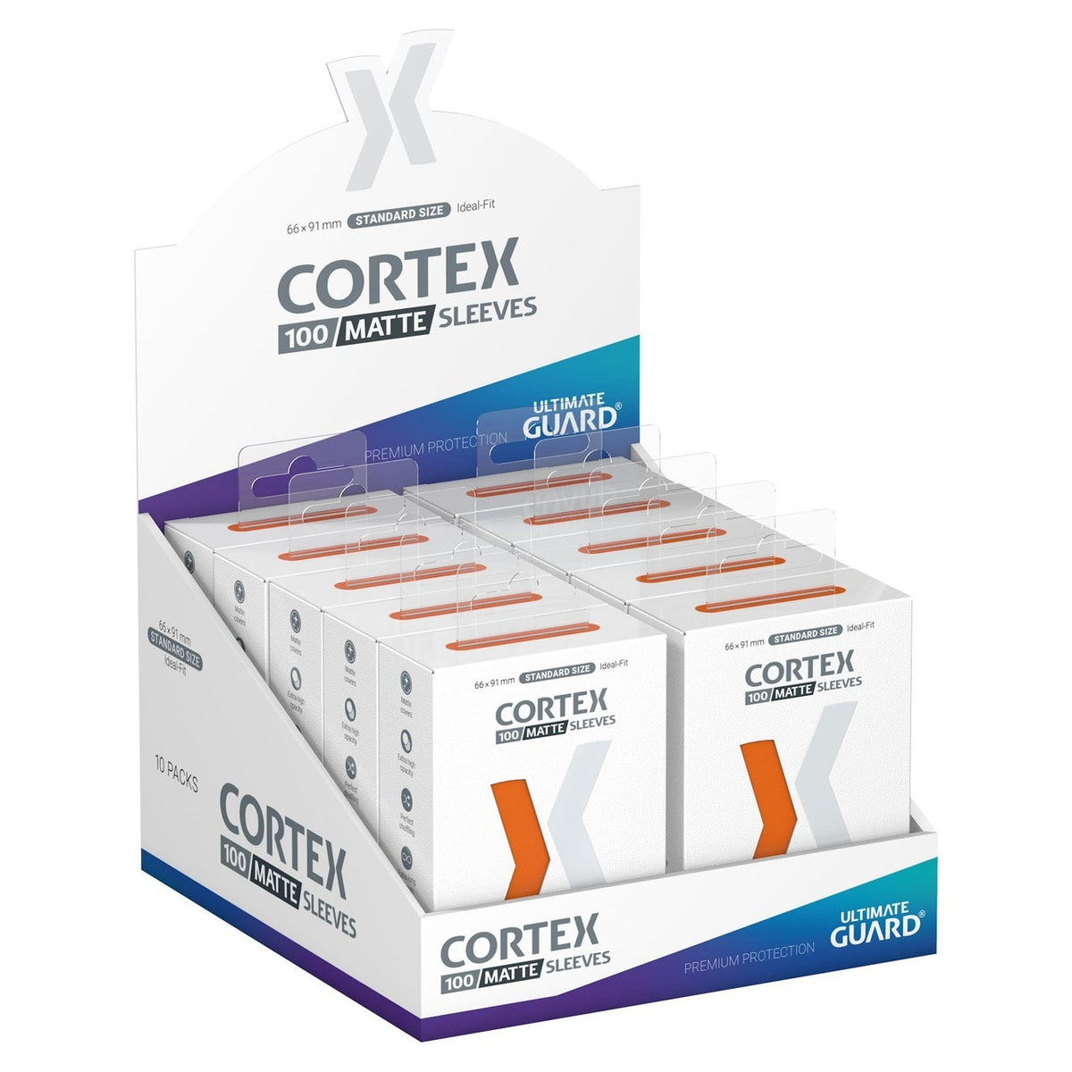 Image produit Ultimate Guard Cortex Sleeves Mat Standard Size (100) - Orange