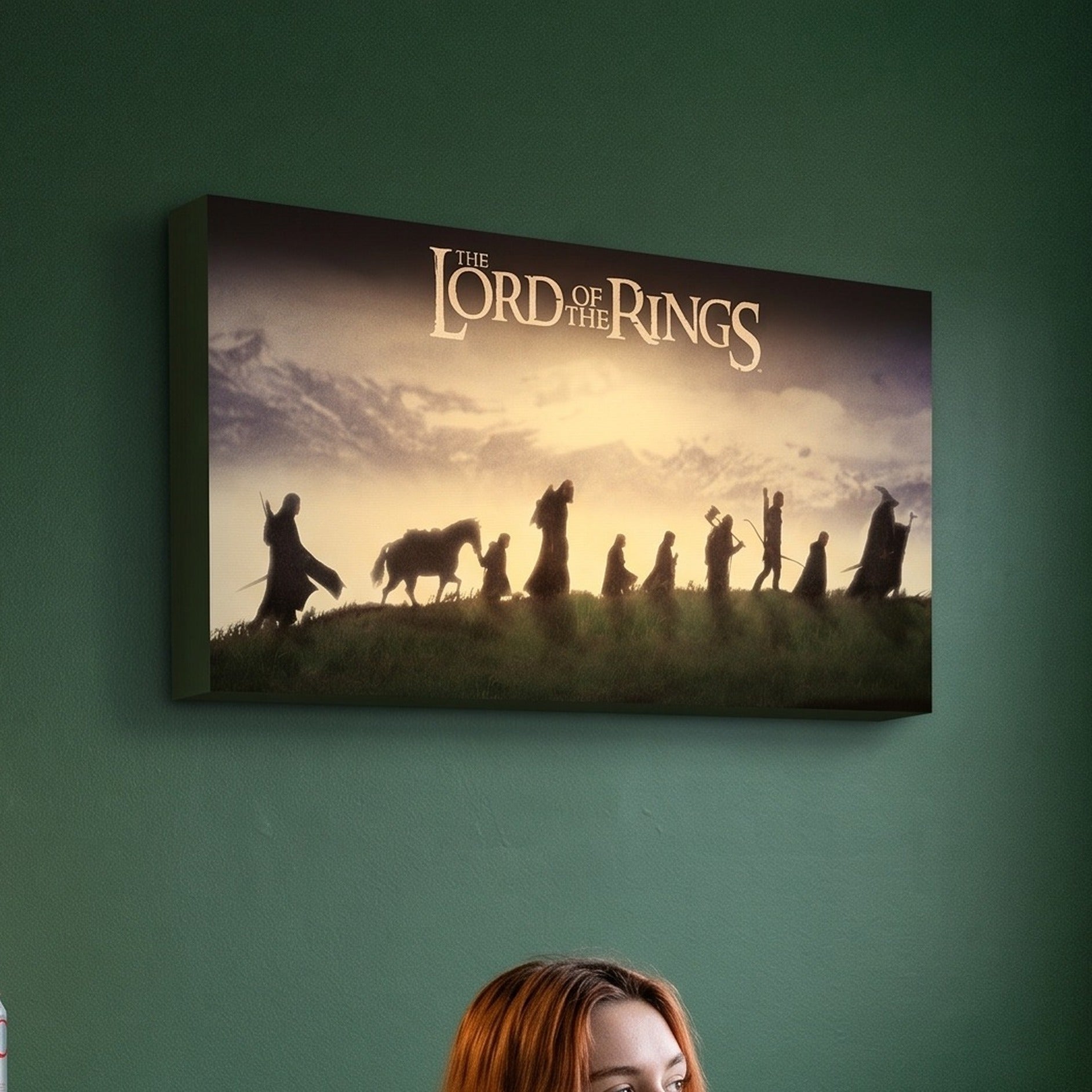 Image produit Le Seigneur des Anneaux - La Communauté lumineux pour mur