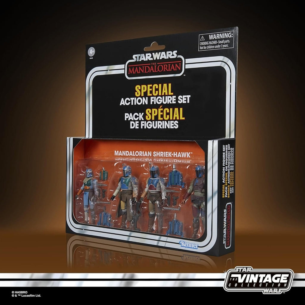 Image produit Star Wars The Mandalorian Vintage Collection Pack de 4 figurines Mandalorian Shriek-Hawk 10 cm