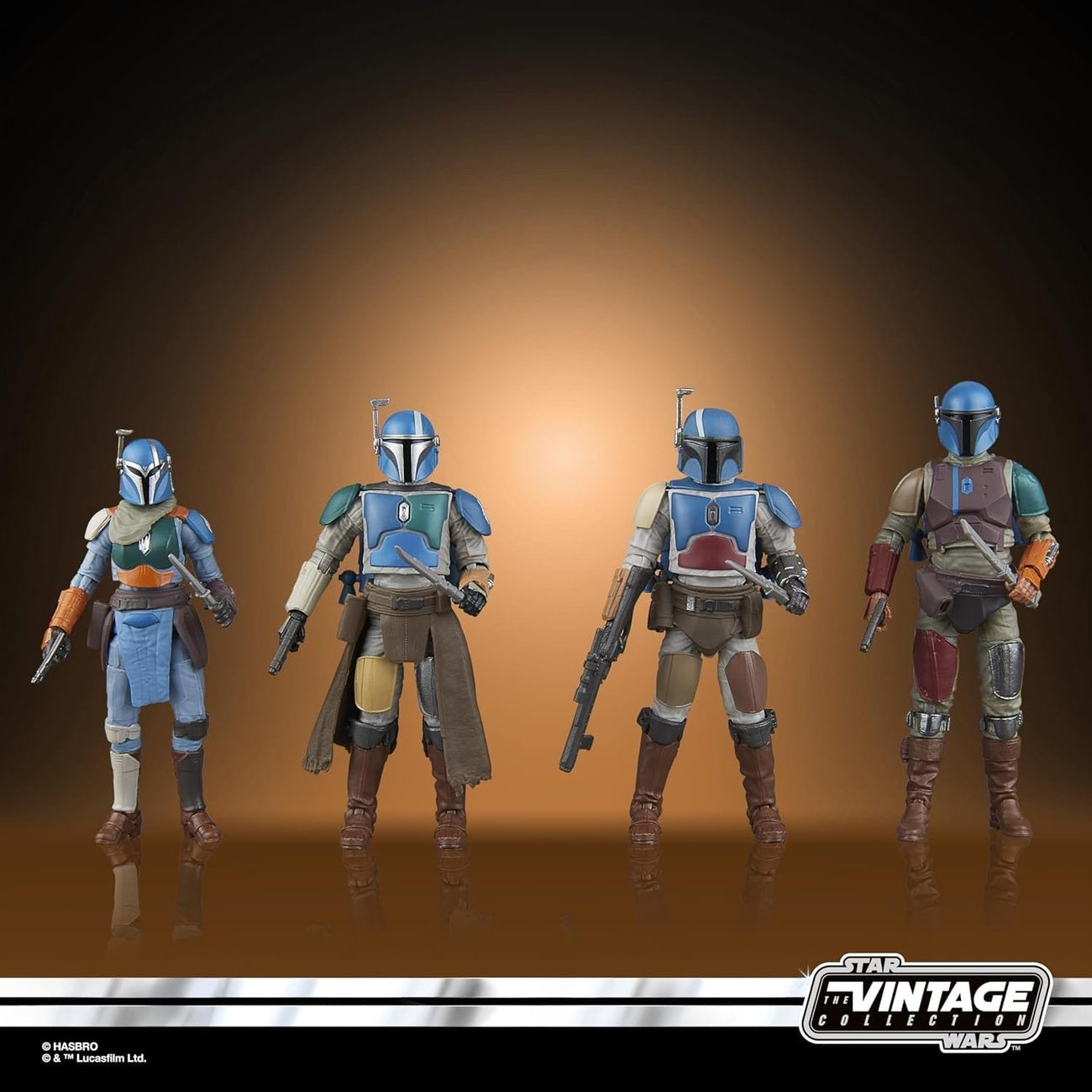 Image produit Star Wars The Mandalorian Vintage Collection Pack de 4 figurines Mandalorian Shriek-Hawk 10 cm