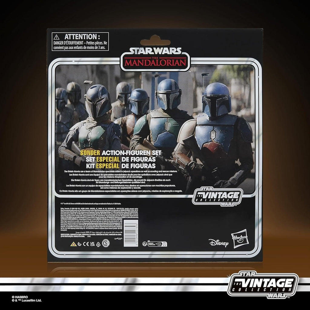 Image produit Star Wars The Mandalorian Vintage Collection Pack de 4 figurines Mandalorian Shriek-Hawk 10 cm