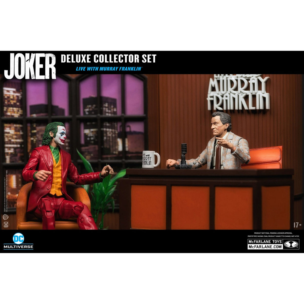 Image produit Joker DC Multiverse (film Joker) Figurine de collection Deluxe The Joker (Live with Murray Franklin) Édition limitée 18