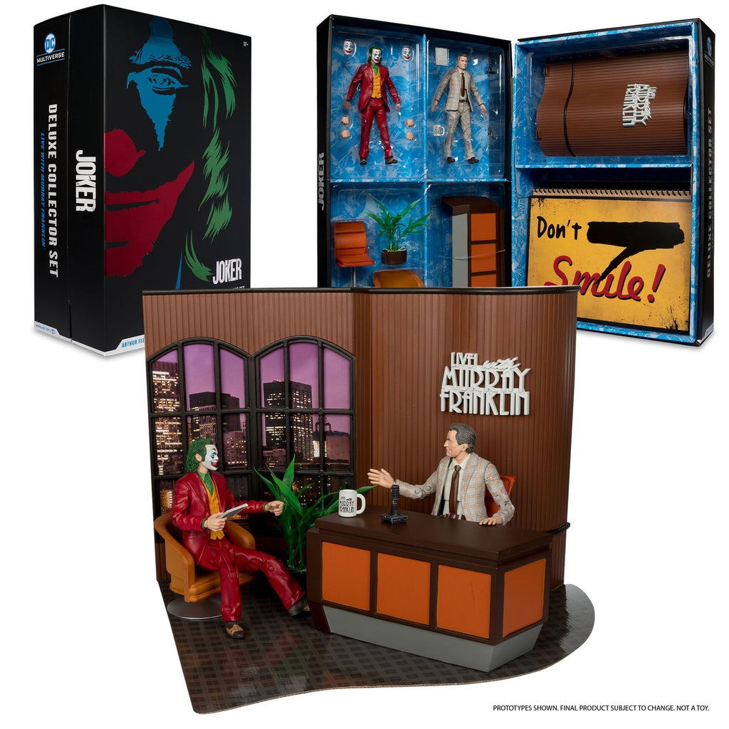 Image produit Joker DC Multiverse (film Joker) Figurine de collection Deluxe The Joker (Live with Murray Franklin) Édition limitée 18