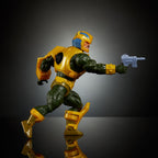 Image produit Masters of the Universe x Transformers figurine articulée Bumblebee Armor Man-At-Arms heo Exclusivité européenne 14 cm