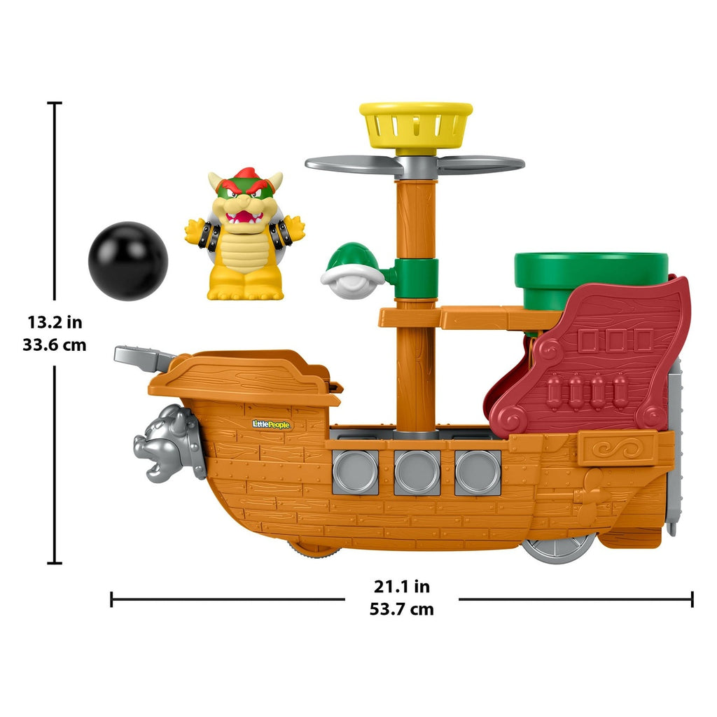 Image produit Mon Mario – Coffret Little People Vaisseau volant de Bowser