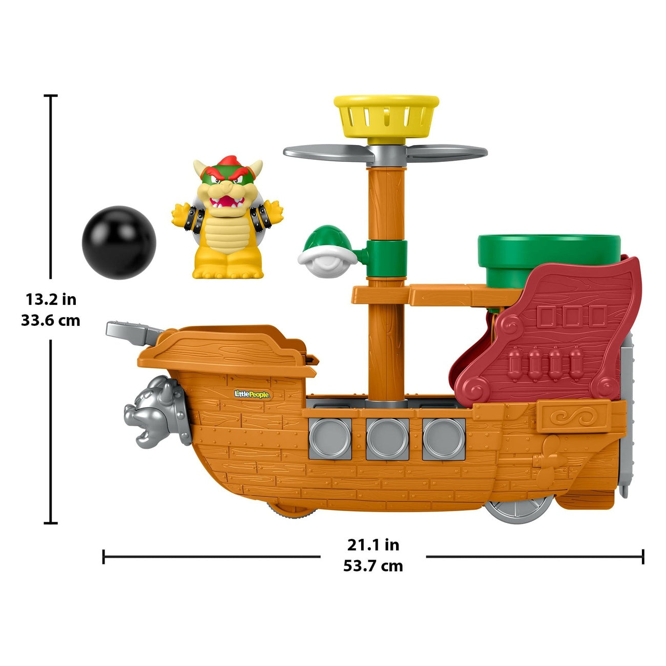 Image produit Mon Mario – Coffret Little People Vaisseau volant de Bowser