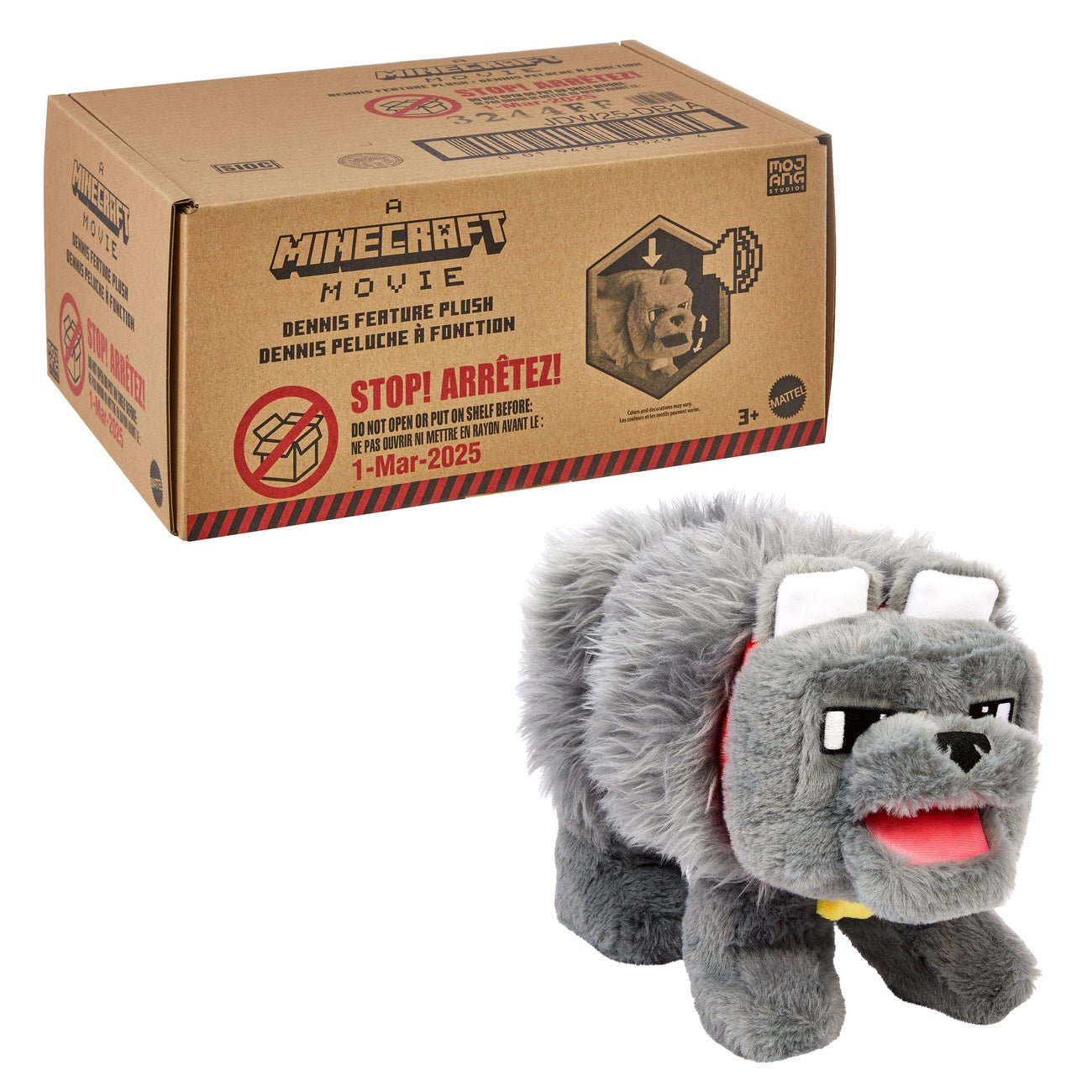 Image produit Une peluche avec son Dennis le loup 20 cm du film Minecraft