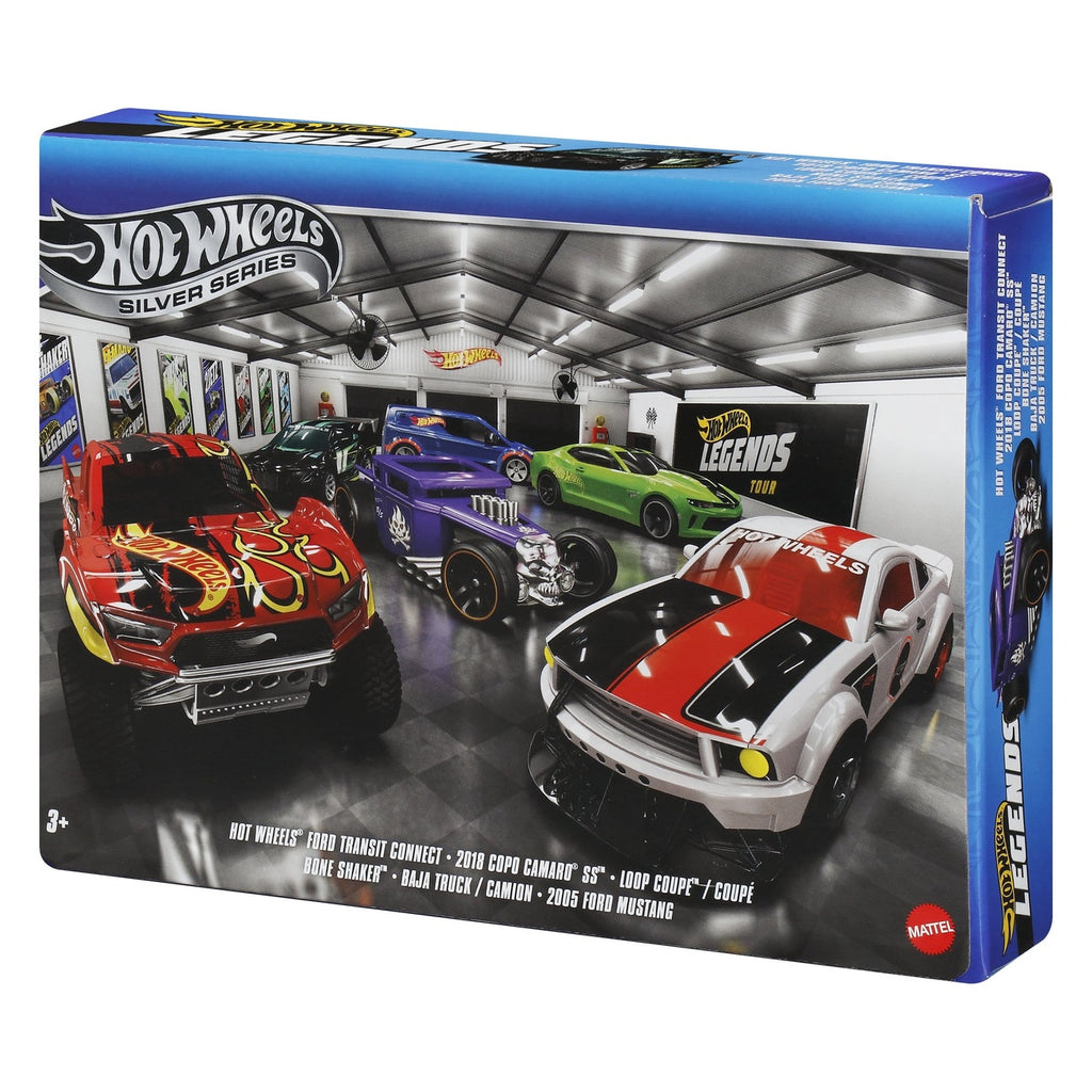 Image produit Hot Wheels Silver Series véhicules moulés sous pression lot de 6 Légendes 1/64