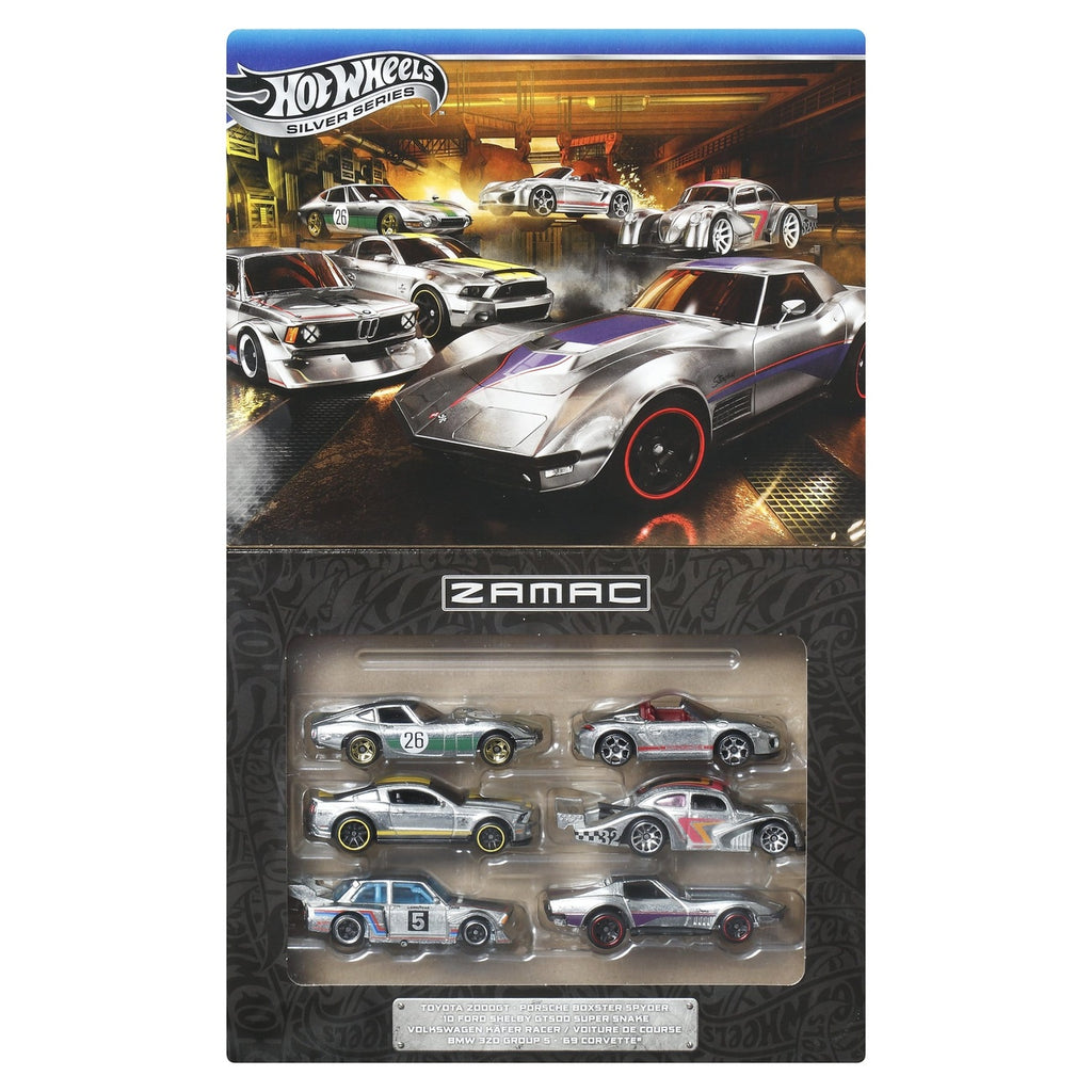 Image produit Hot Wheels Silver Series véhicules moulés sous pression 6-pack 1/64 ZAMAC