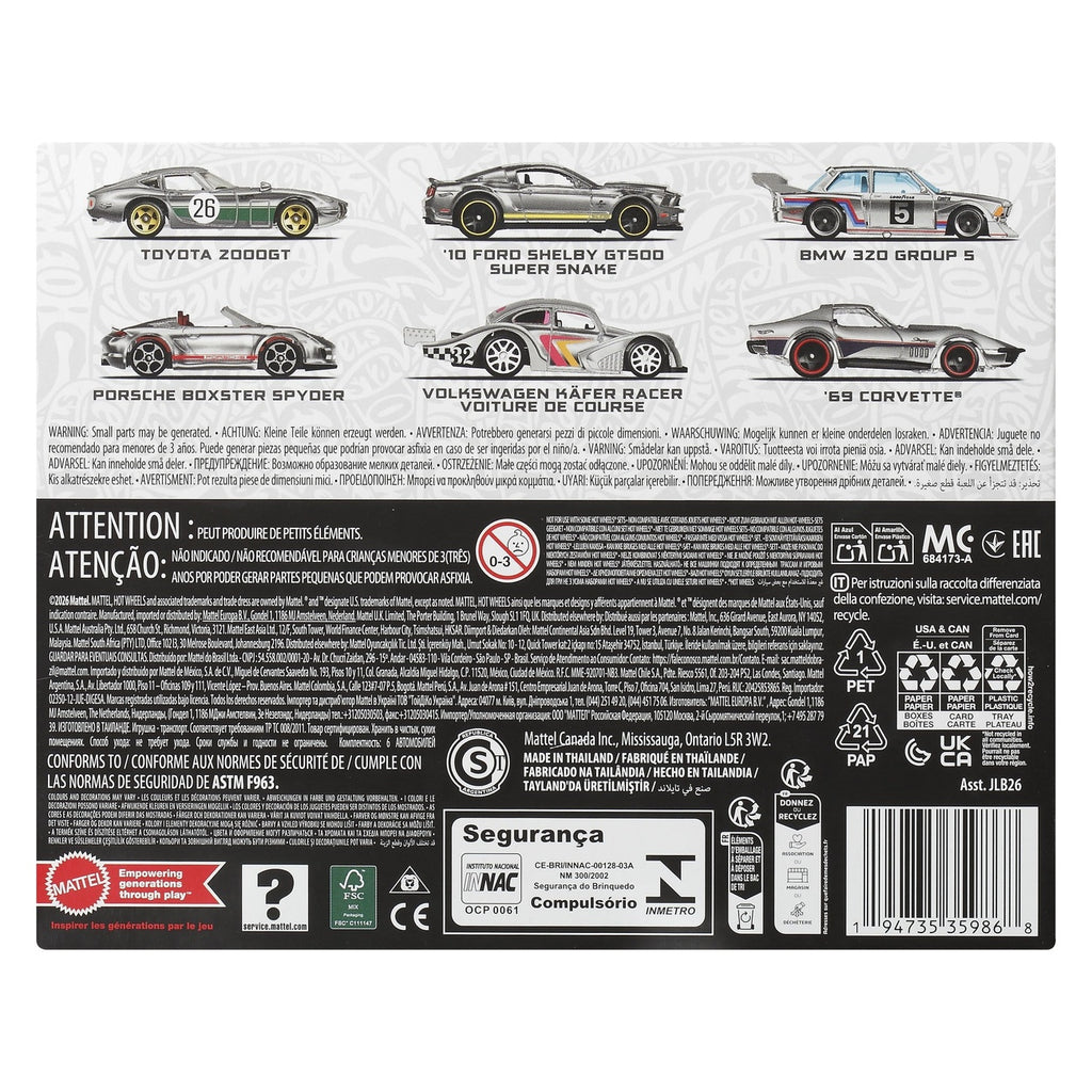 Image produit Hot Wheels Silver Series véhicules moulés sous pression 6-pack 1/64 ZAMAC