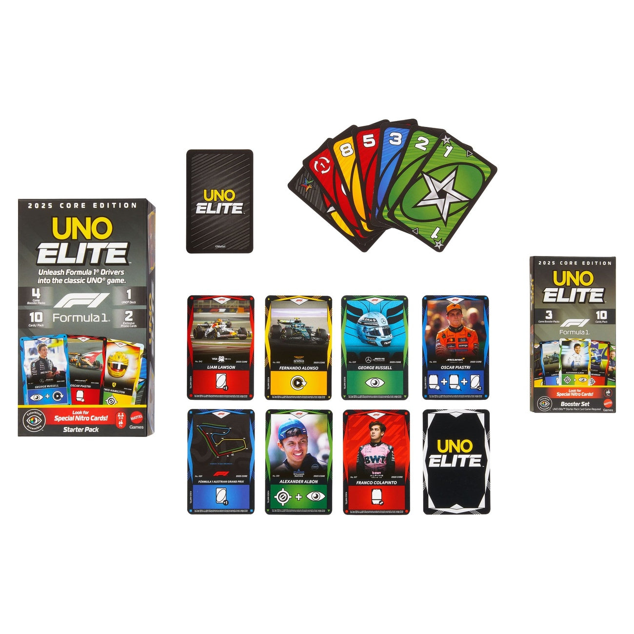 Image produit Formula 1 UNO Jeu de cartes Elite F1 Booster Set