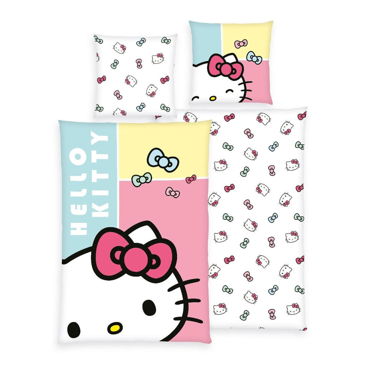 Image produit Parure de lit Hello Kitty Hello Kitty Bow 135 x 200 cm / 80 x 80 cm