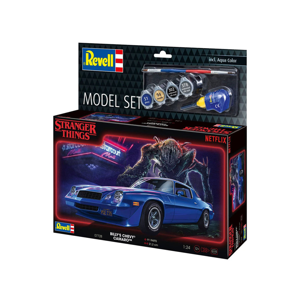 Image produit Stranger Things Maquette Set 1/25 Chevy Camaro Z/28 (Aqua Color) 19 cm
