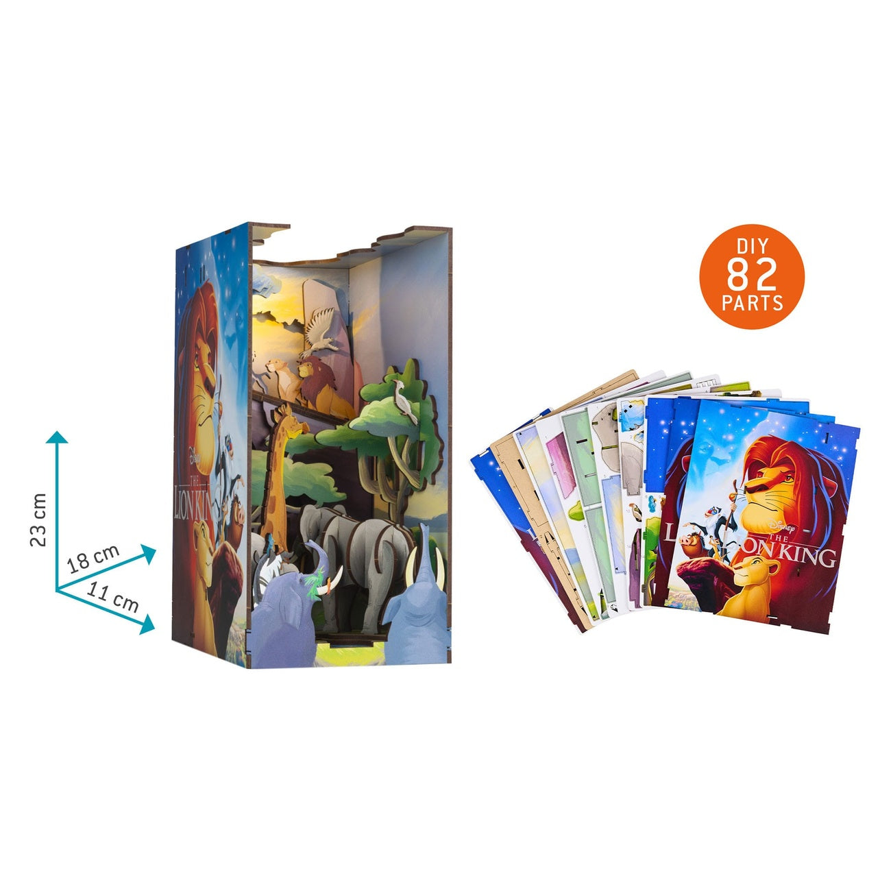 Image produit Disney Tiny Adventures Book Nook Mini-Diorama Le Roi Lion 23 cm