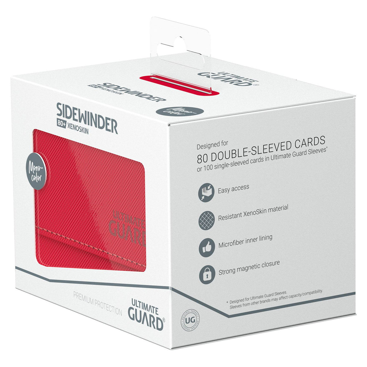 Image produit Ultimate Guard Sidewinder 80+ Xenoskin - Rouge
