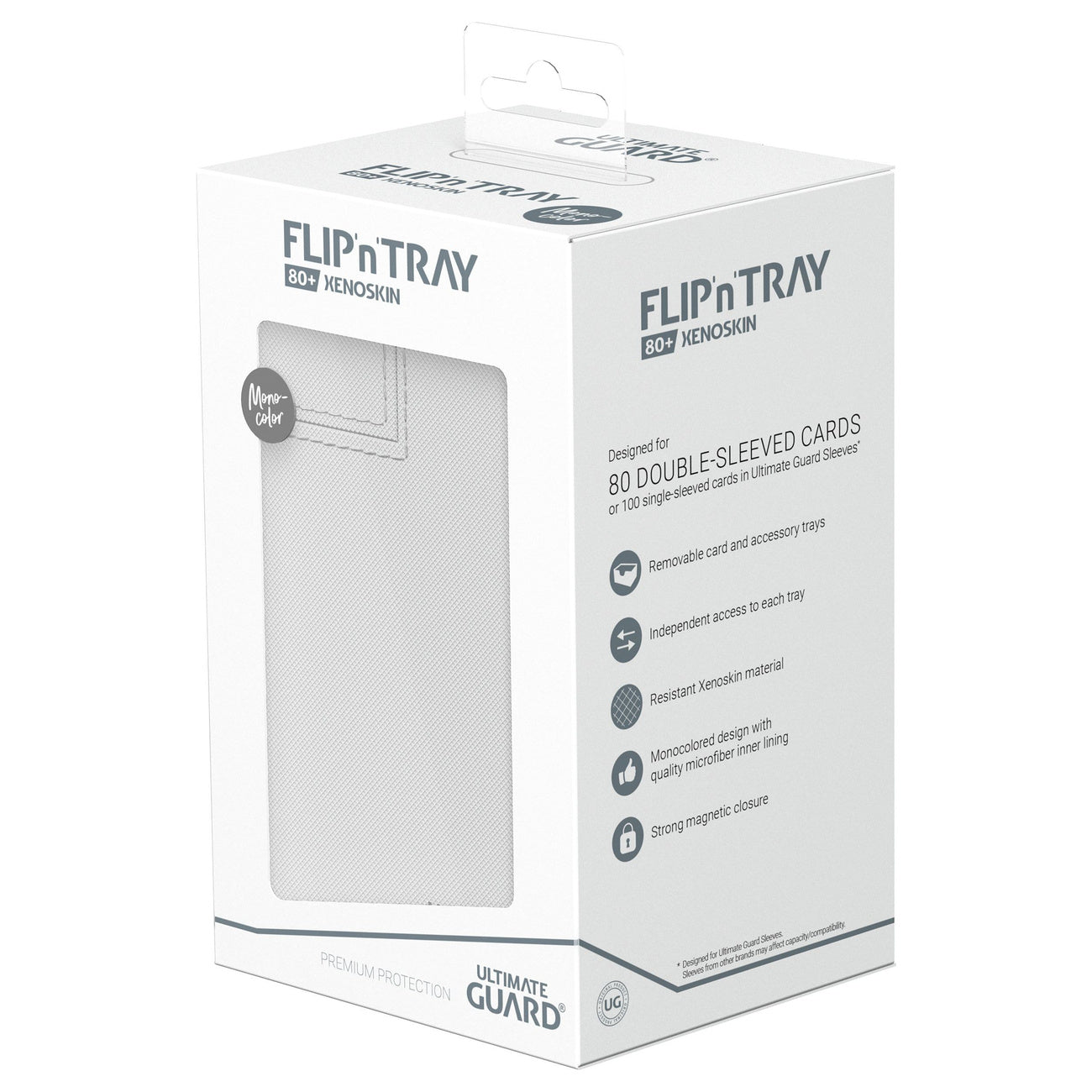 Image produit Ultimate Guard Flip'n'Tray 80+ Xenoskin - Blanc