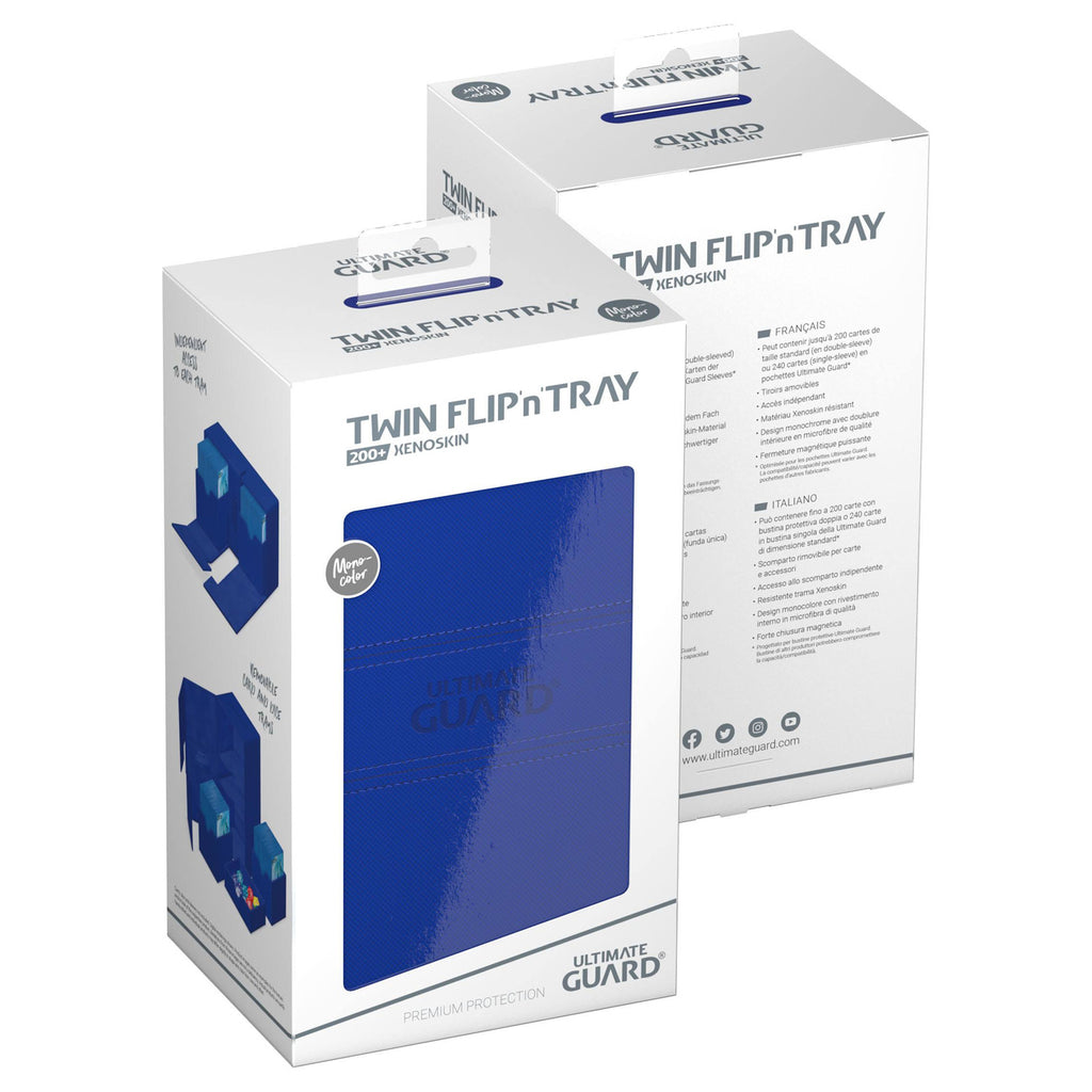 Image produit Ultimate Guard Twin Flip'n'Tray 200+ Xenoskin - Bleu
