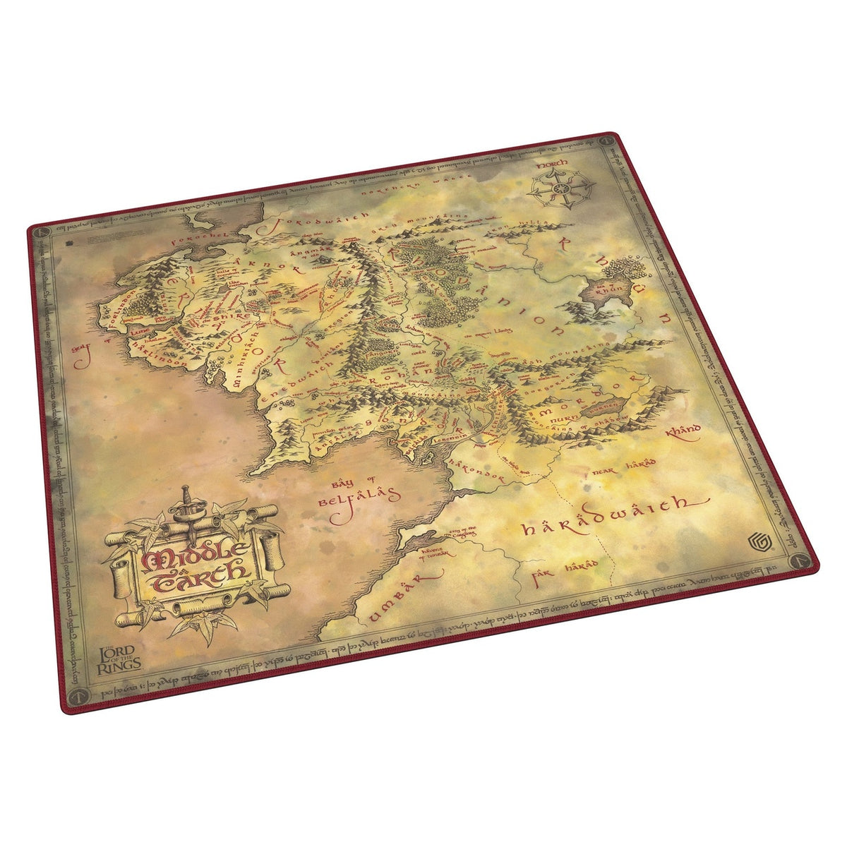 Image produit Ultimate Guard Tapis de jeu Oversized 61 x 61 cm Le Seigneur des Anneaux™ « Lieux de la Terre du Milieu »