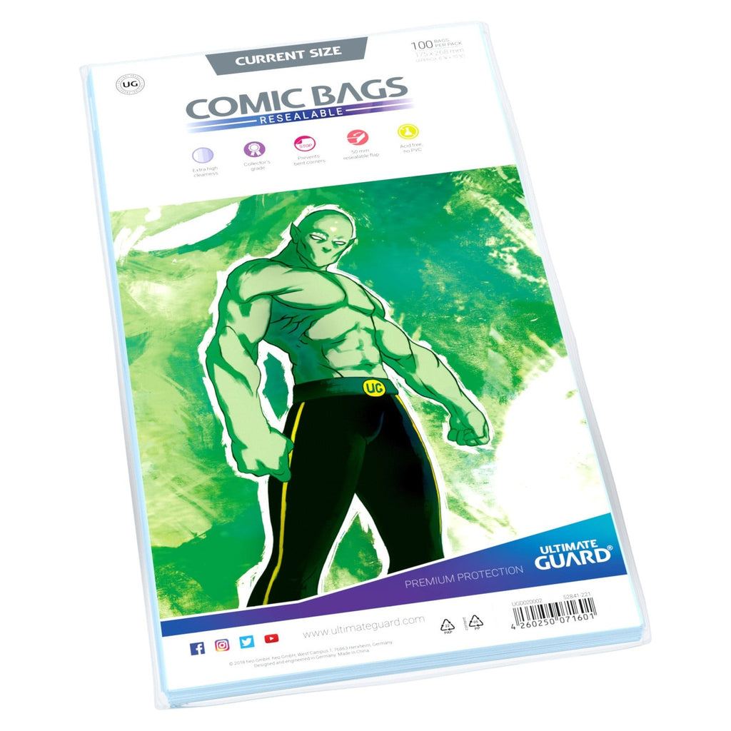Image produit Ultimate Guard Comic Bags refermables (100) - Current Size