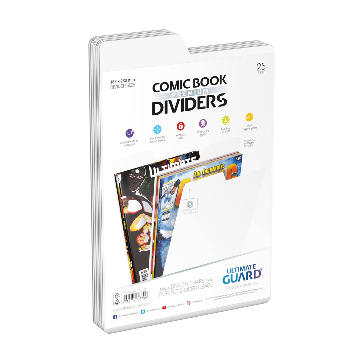 Image produit Ultimate Guard Intercalaires pour Comics (25) - Blanc