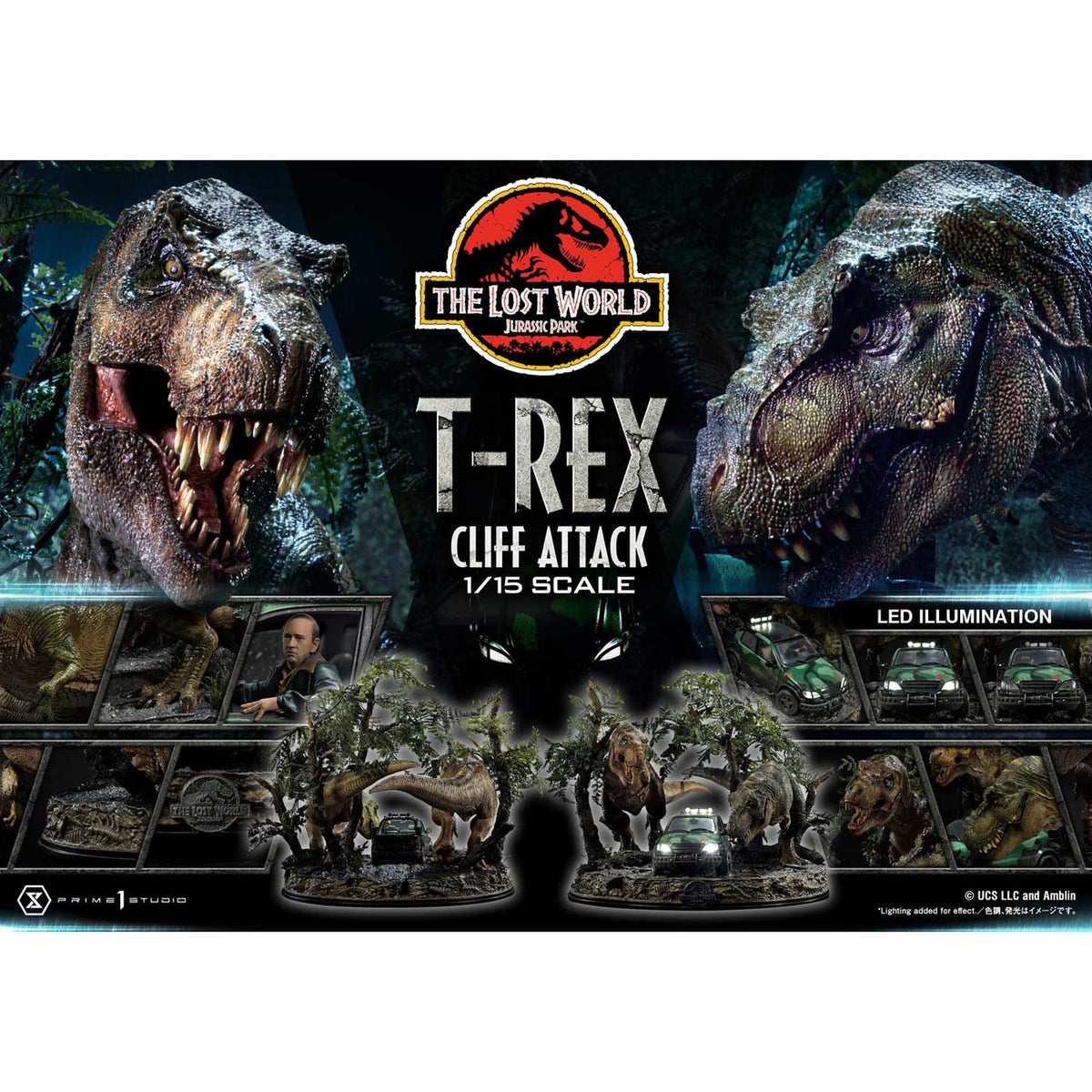 Image produit Jurassic World : Le Monde perdu Statue 1/15 Attaque du T-Rex sur la falaise 53 cm