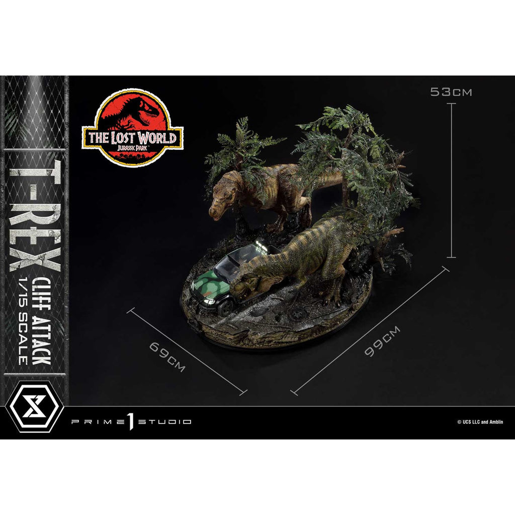 Image produit Jurassic World : Le Monde perdu Statue 1/15 Attaque du T-Rex sur la falaise 53 cm