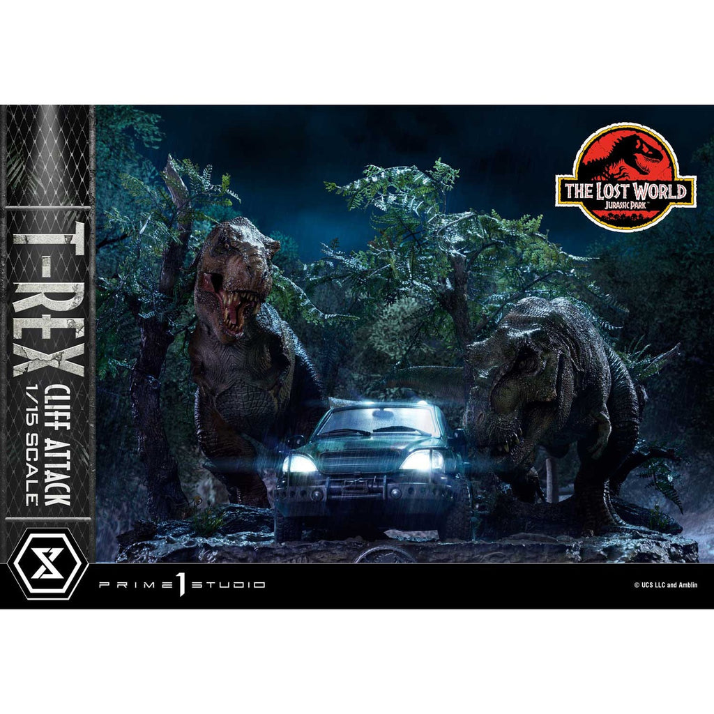 Image produit Jurassic World : Le Monde perdu Statue 1/15 Attaque du T-Rex sur la falaise 53 cm