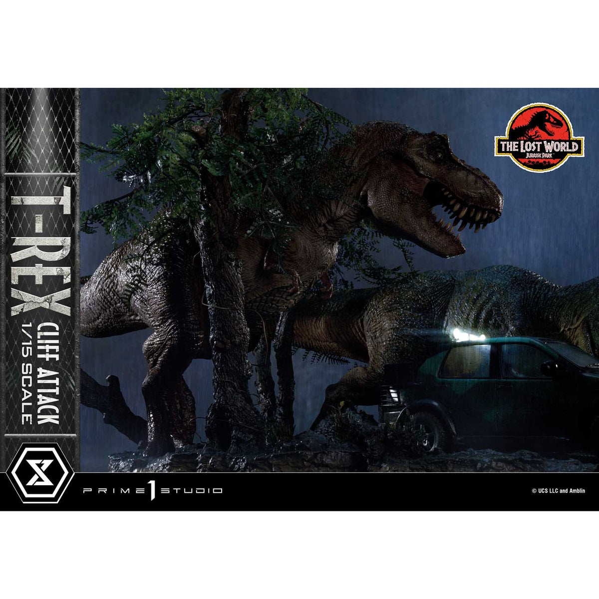 Image produit Jurassic World : Le Monde perdu Statue 1/15 Attaque du T-Rex sur la falaise 53 cm