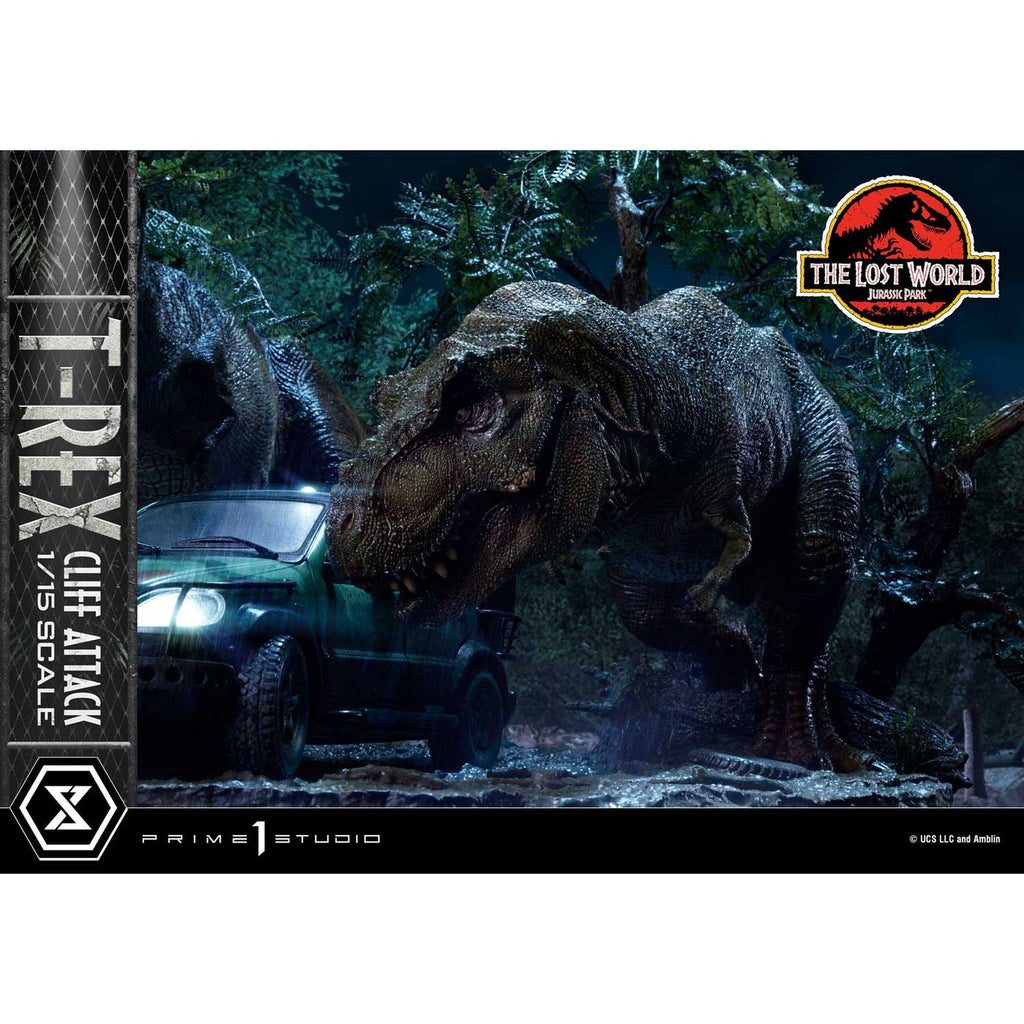 Image produit Jurassic World : Le Monde perdu Statue 1/15 Attaque du T-Rex sur la falaise 53 cm