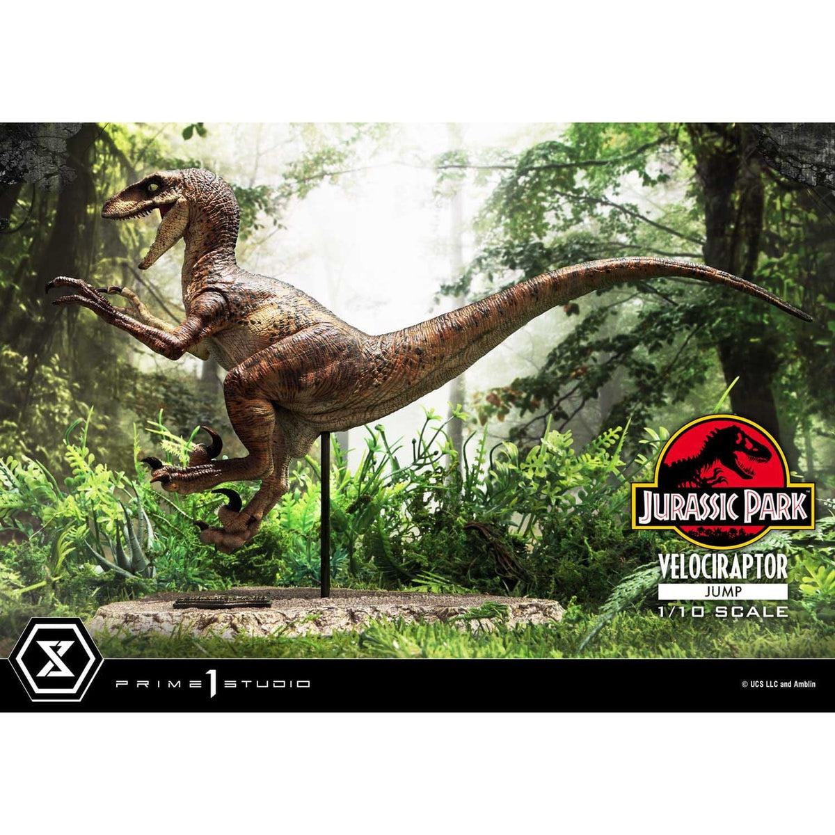 Image produit Jurassic Park Prime Collectibles Statue 1/10 Velociraptor Jump 21 cm