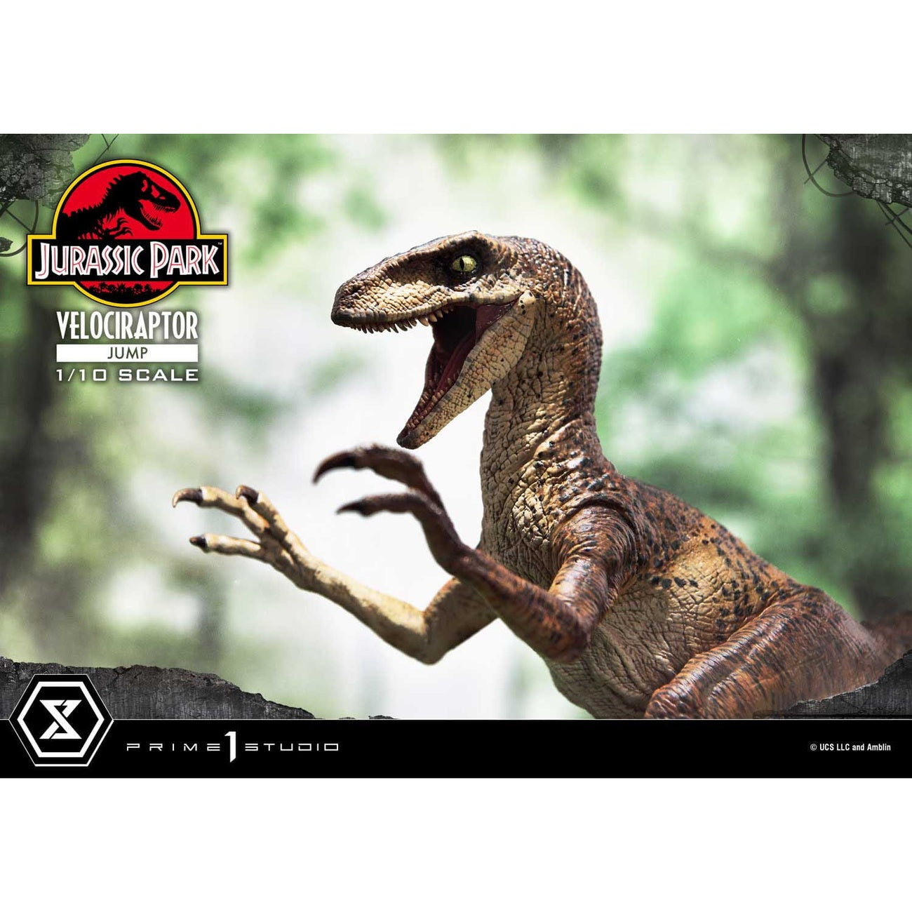 Image produit Jurassic Park Prime Collectibles Statue 1/10 Velociraptor Jump 21 cm