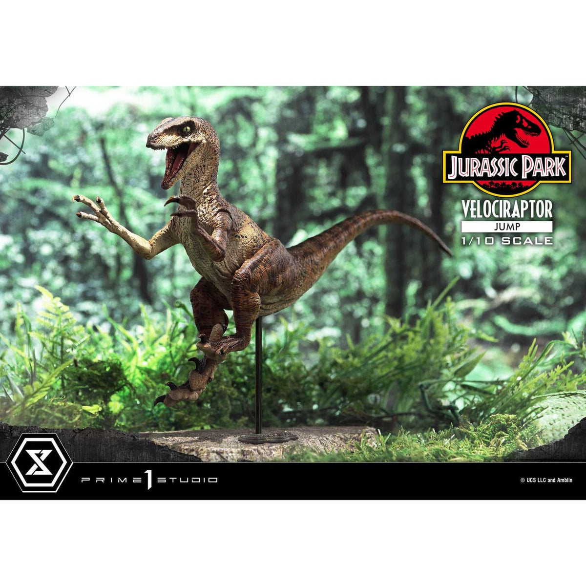 Image produit Jurassic Park Prime Collectibles Statue 1/10 Velociraptor Jump 21 cm