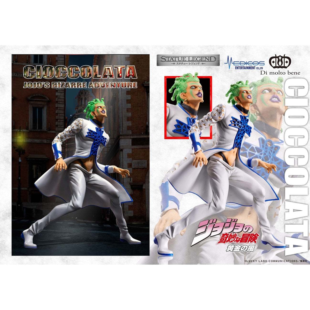 Image produit JoJo's Bizarre Adventure Partie 5 Golden Wind Statue Legend PVC Cioccolata 17 cm