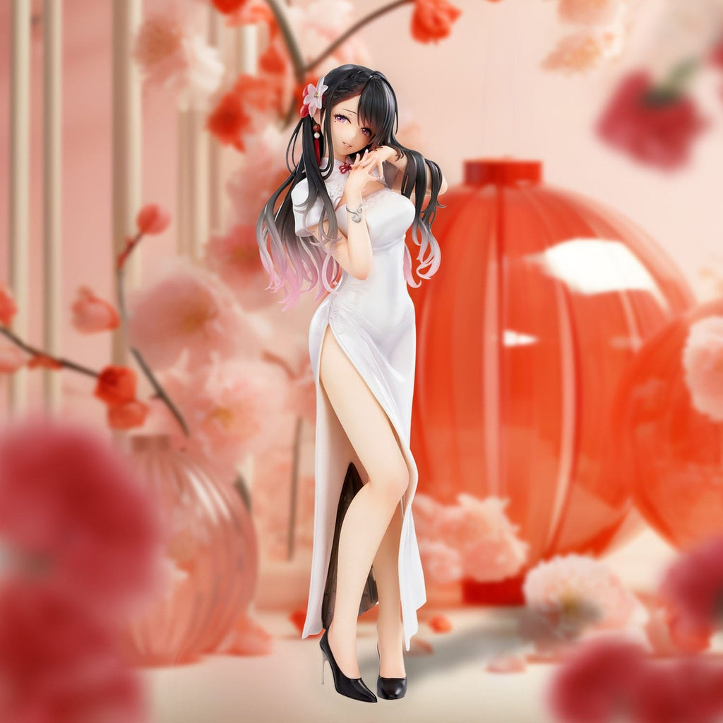 Image produit Statuette PVC Illustration Originale Mai Okuma illustration Healing-Type White Chinese Dress Lady 26 cm