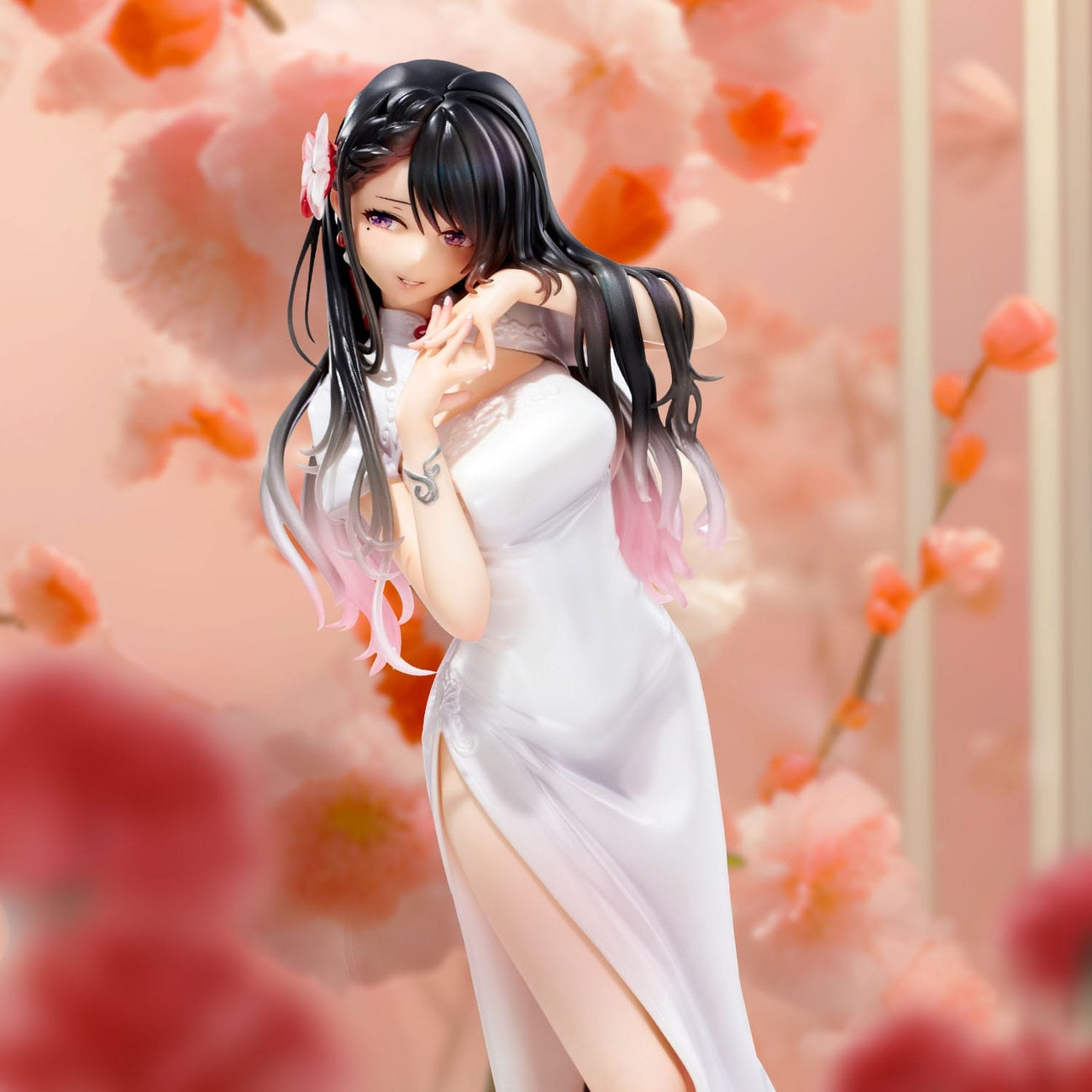 Image produit Statuette PVC Illustration Originale Mai Okuma illustration Healing-Type White Chinese Dress Lady 26 cm
