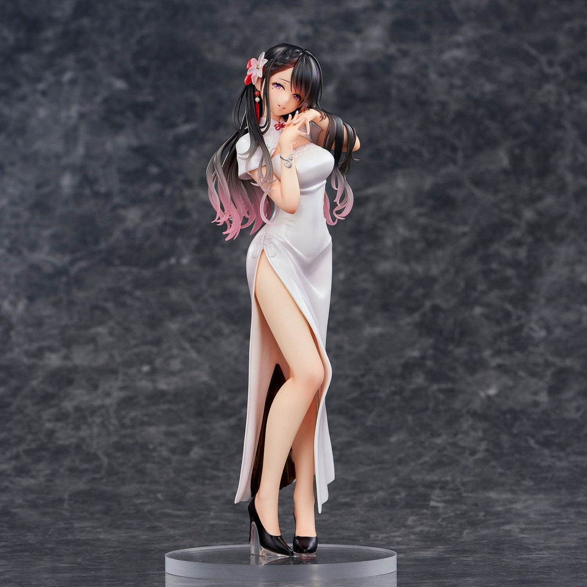 Image produit Statuette PVC Illustration Originale Mai Okuma illustration Healing-Type White Chinese Dress Lady 26 cm