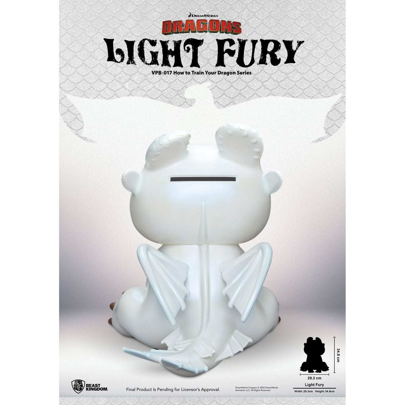Image produit Dragons – Fonctionnelle Figurine Tirelire Light Fury 35 cm