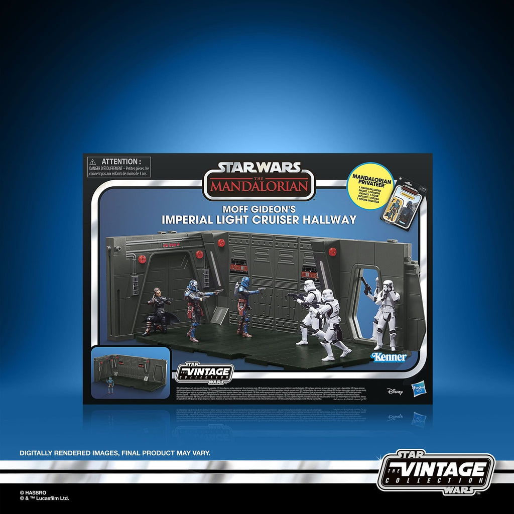 Image produit Star Wars : The Mandalorian Vintage Collection Couloir de l’Imperial Light Cruiser de Moff Gideon avec Mandalorian Privateer Act