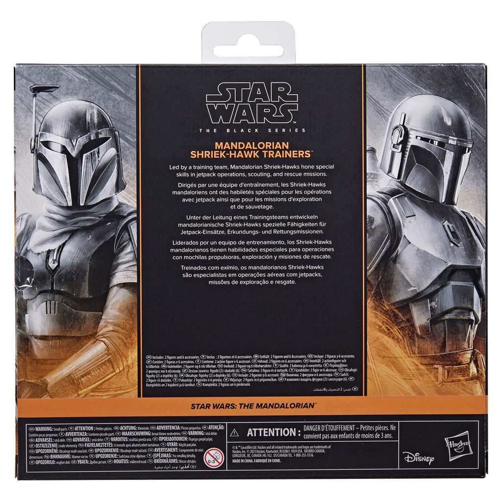Image produit Star Wars : The Mandalorian Black Series Figurines d’action pack de 2 Mandalorian & Shriek-Hawk Trainer 15 cm