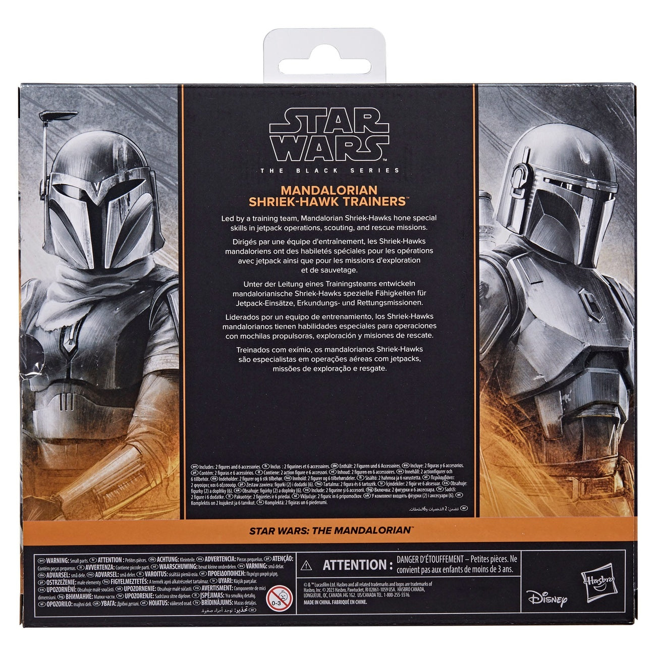 Image produit Star Wars : The Mandalorian Black Series Figurines d’action pack de 2 Mandalorian & Shriek-Hawk Trainer 15 cm