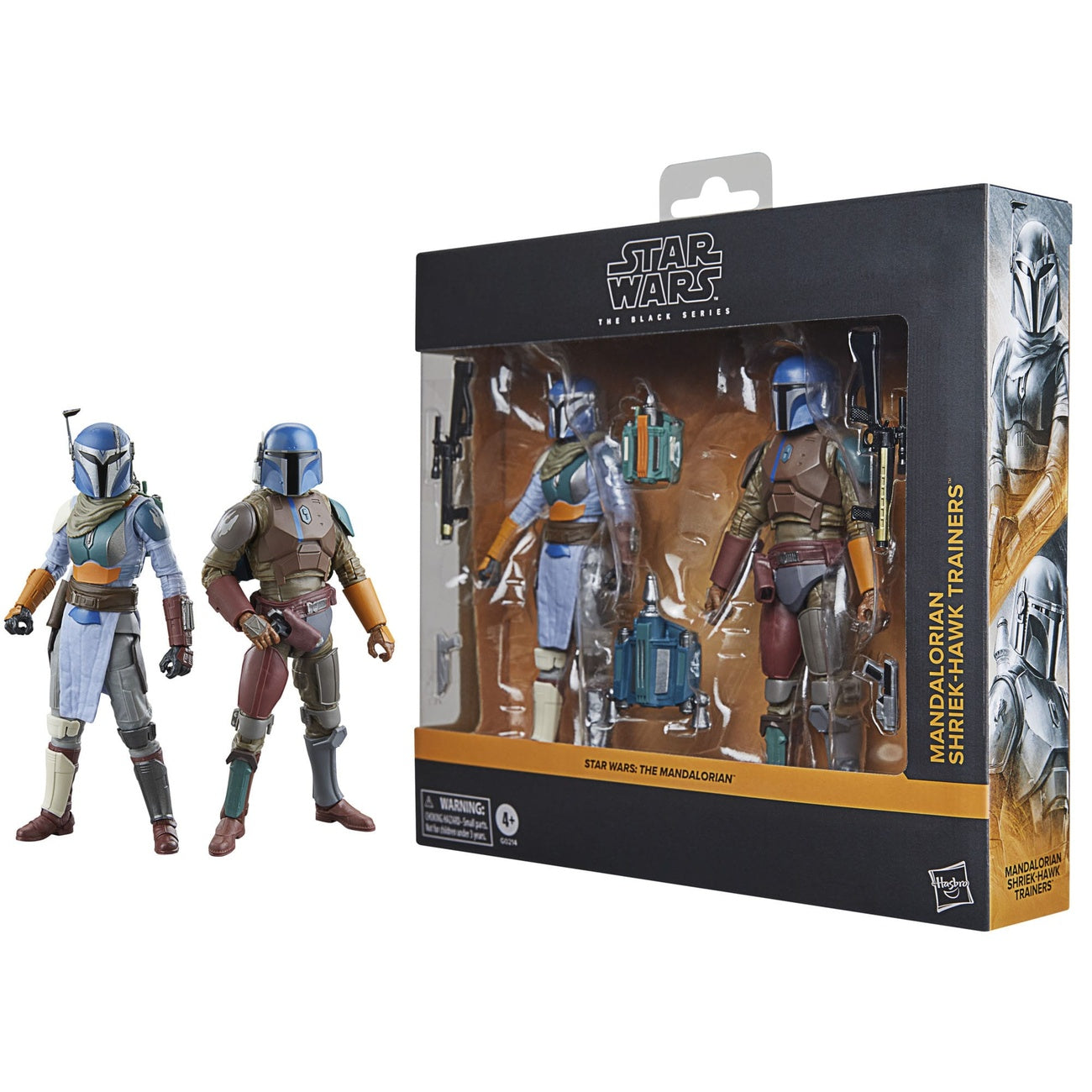 Image produit Star Wars : The Mandalorian Black Series Figurines d’action pack de 2 Mandalorian & Shriek-Hawk Trainer 15 cm