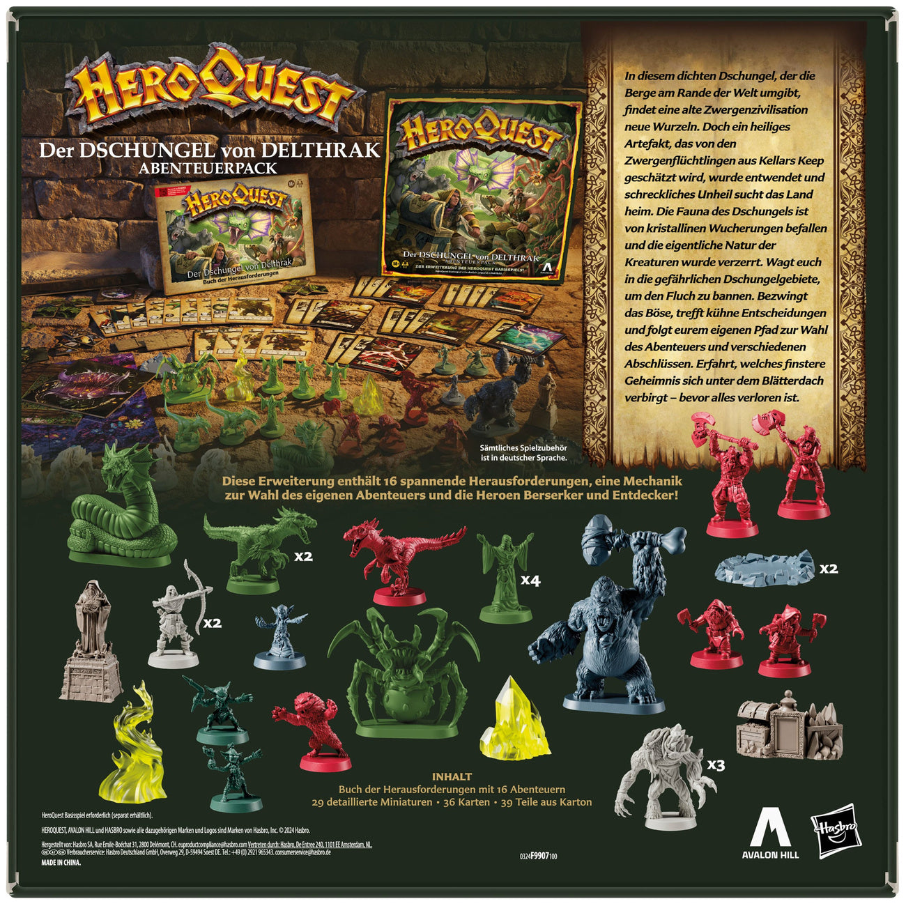 Image produit HeroQuest Extension de jeu de plateau La Jungle de Delthrak Adventure Pack *Version allemande*