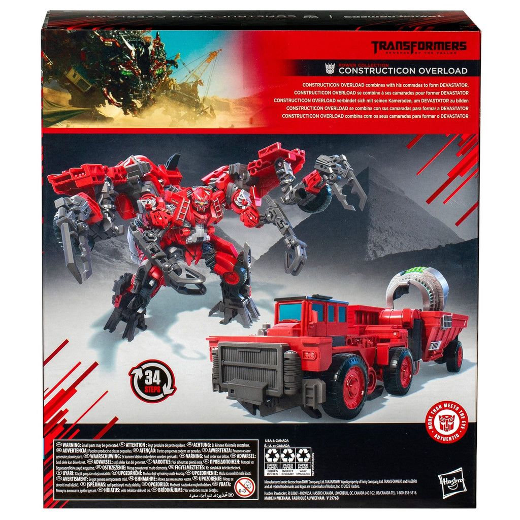 Image produit Transformers - La Revanche Studio Series figurine articulée Leader Class Power Collection Constructicon Overload 22 cm
