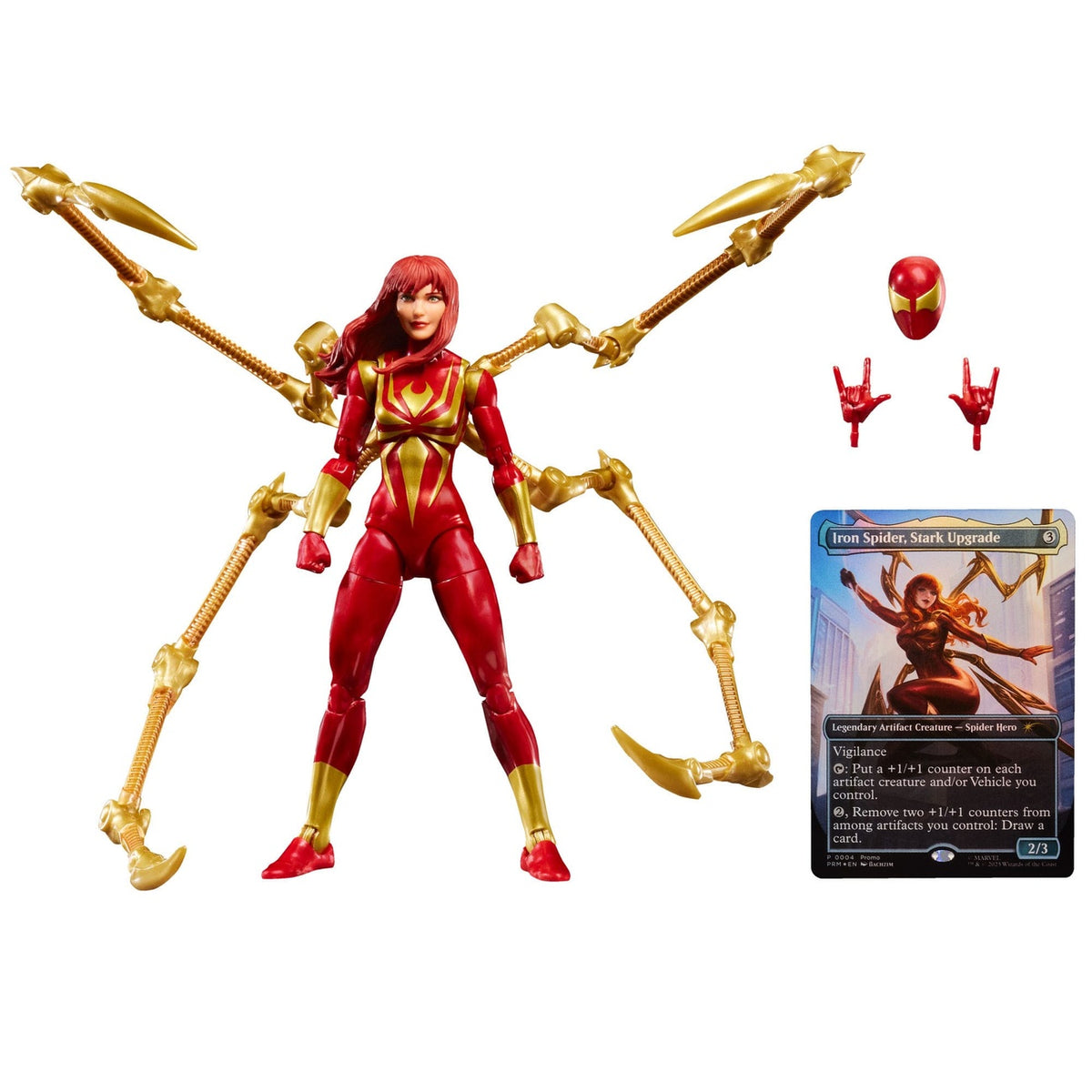 Image produit Marvel Legends Magic: The Gathering figurine Mary Jane Watson (Iron Spider) (avec carte foil exclusive) 15 cm