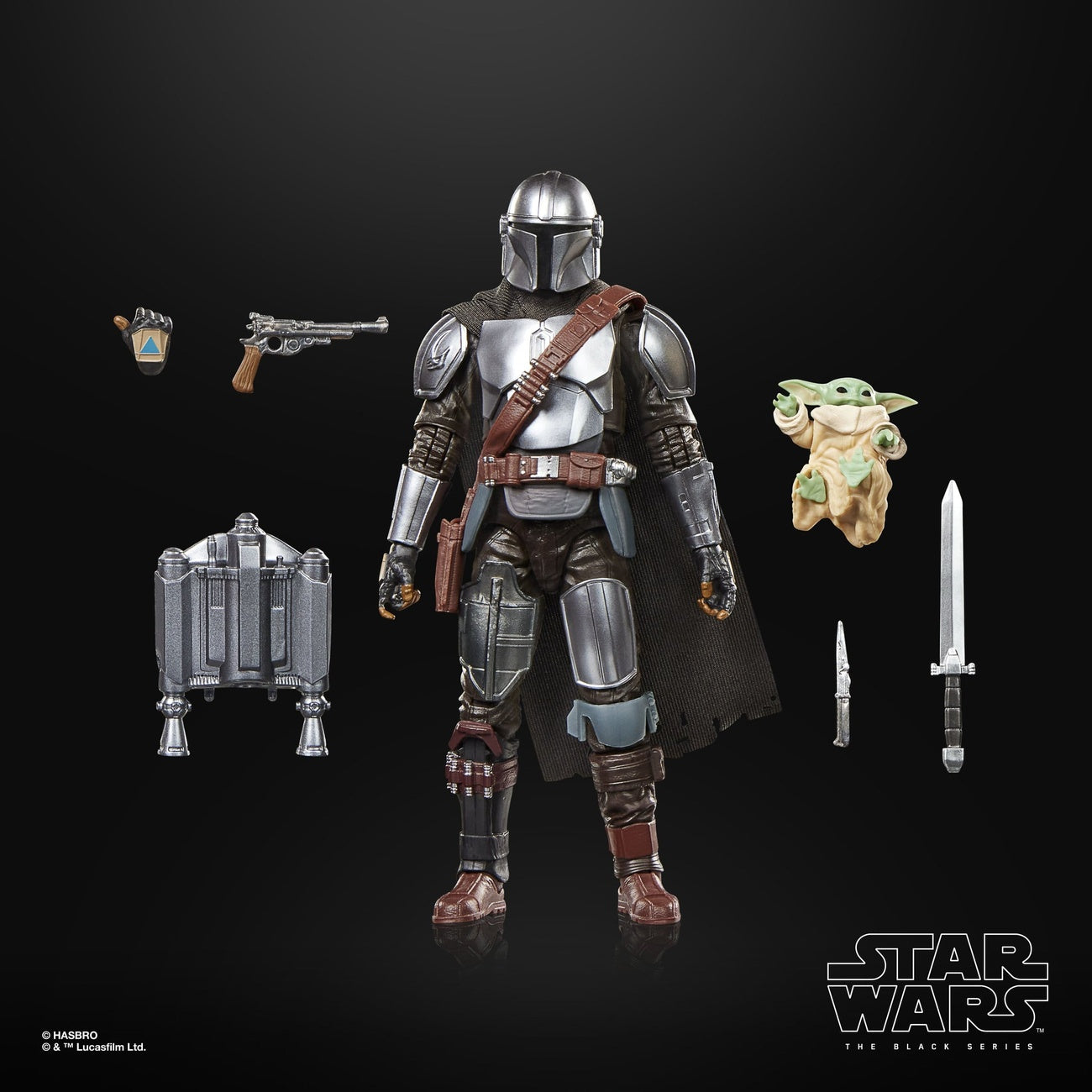 Image produit Star Wars : The Mandalorian & Grogu Black Series Figurine articulée The Mandalorian & Grogu 15 cm