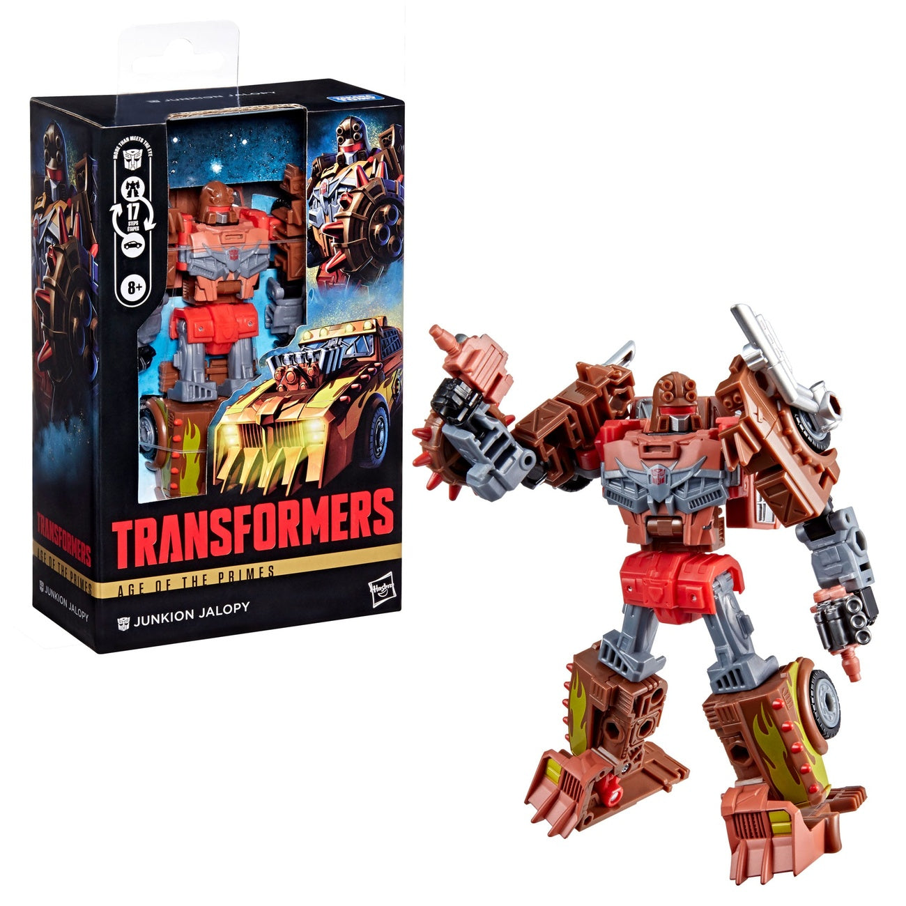 Image produit Transformers Age of Primes figurine articulée Deluxe Class Junkion Jalopy 14 cm