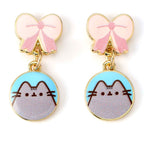 Image produit Pusheen Boucles d’oreilles pendantes Nœuds roses