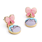 Image produit Pusheen Boucles d’oreilles pendantes Nœuds roses
