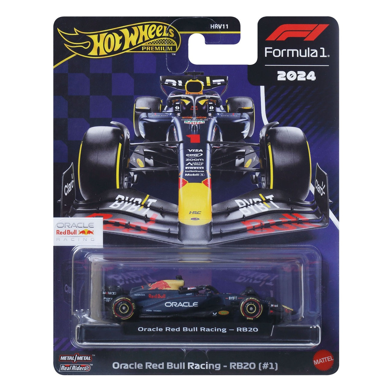Image produit Formule 1 Hot Wheels Premium Diecast voiture miniature 1:64 Oracle Red Bull Racing RB20 (#1) (Max Verstappen 2024)