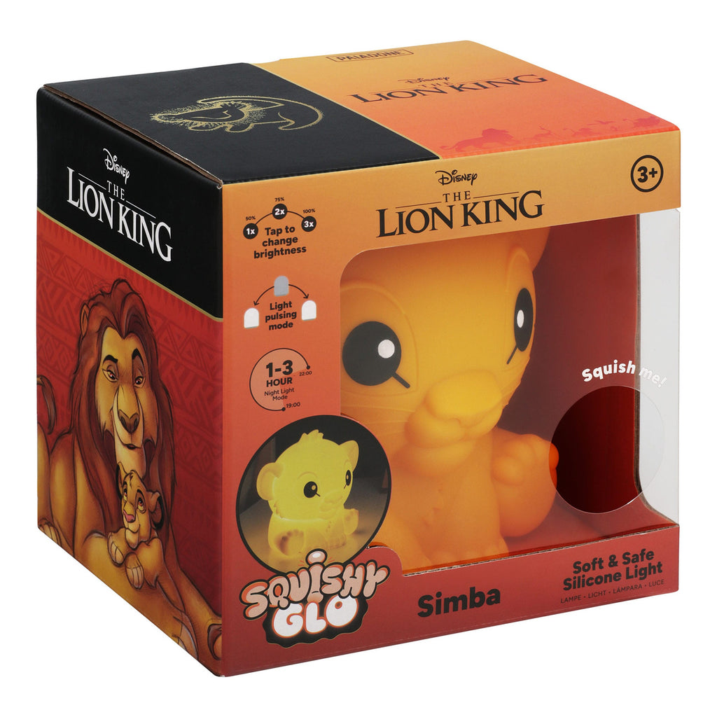 Image produit Disney Squishy Glo lampe en silicone Le Roi Lion Simba 15 cm